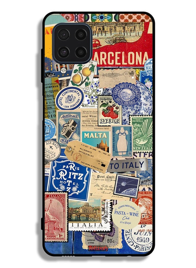 Tolwak Samsung Galaxy F22 Protective Case Cover Stickers Of Different Cities - Image 2