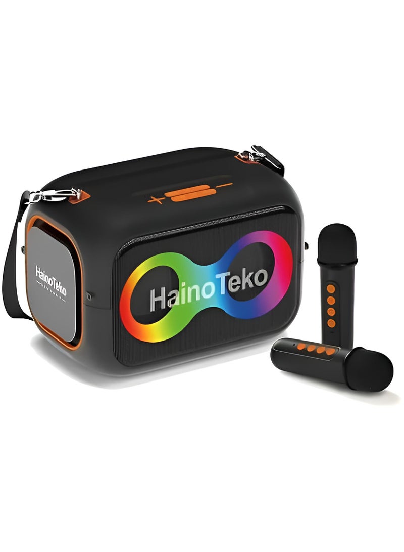 هينو تيكو مكبر صوت هاينو تيكو TB-4-Mic لاسلكي بتقنية البلوتوث مع ميكروفون - صوت قوي 50 وات، إضاءة RGB، مكبر صوت محمول للحفلات الخارجية - Image 1