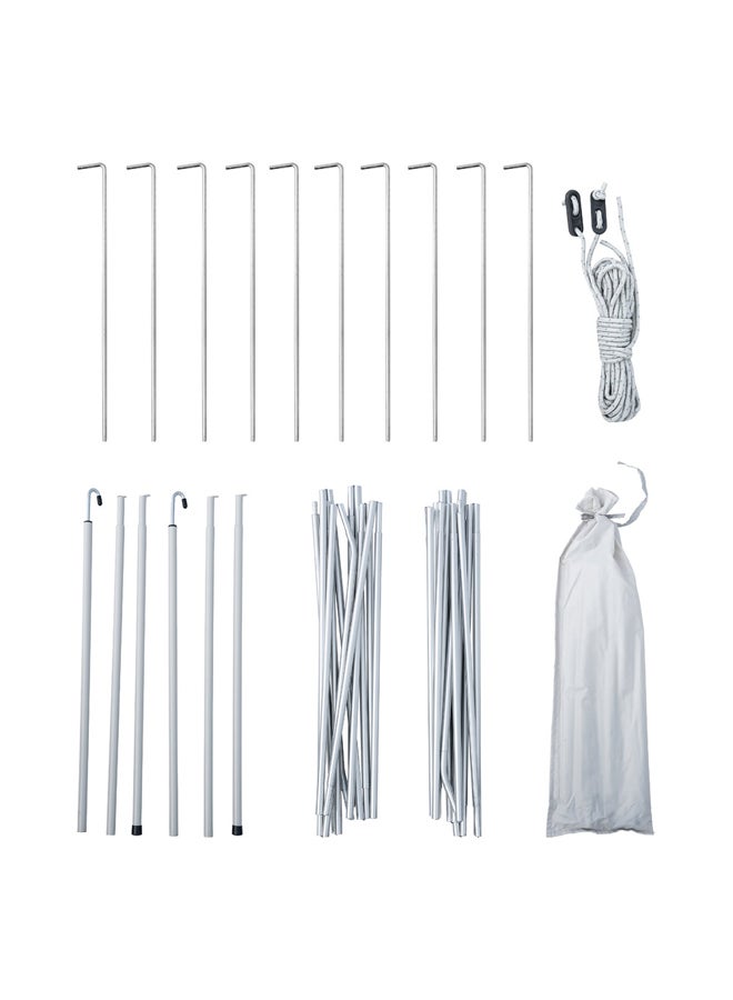 DPT خيمة تخييم، رمادية، بحجم 210*210*165 سم - Image 3