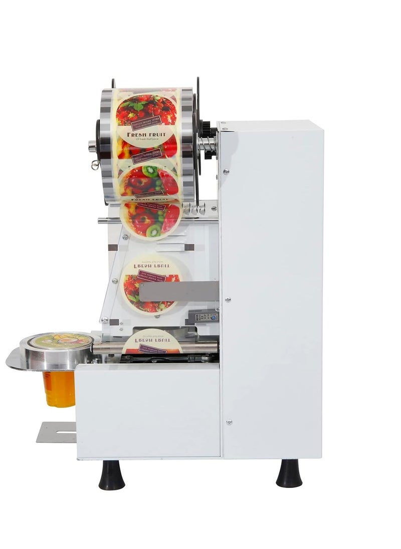 LETWOO - LETWOO Cup Sealing Machine Full Automatic Cup Sealer 95/90/75mm Diameter & Seals Cups up to 20cm Sealing Machine 300-500 Cups/H Digital Control LCD Panel Cup Sealer for Juices Milk Tea Coffee (White) - Image 1