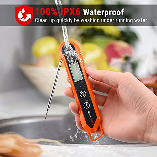 ThermoPro Digital Instant Read Meat Thermometer for Grilling Waterproof Kitchen Food Thermometer with Calibration & Backlight Smoker Oil Fry Candy Thermometer with Temperature Indicators - Image 3