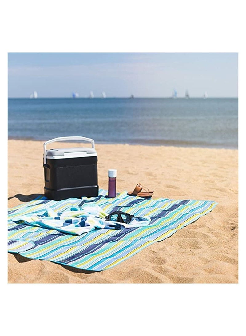 Waterproof Foldable Outdoor Camping Mat Widen Picnic Plaid Beach Blanket Baby Multiplayer Tourist 145X180cm, Blue - Image 3