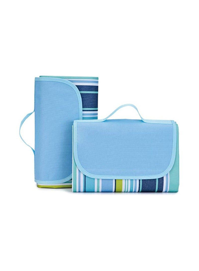 Waterproof Foldable Outdoor Camping Mat Widen Picnic Plaid Beach Blanket Baby Multiplayer Tourist 145X180cm, Blue - Image 4