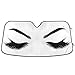 Oarencol Woman Eye Eyelash Car Windshield Sun Shade Foldable UV Ray Sun Visor Protector Sunshade to Keep Your Vehicle Cool 55 x 276 - Image 2