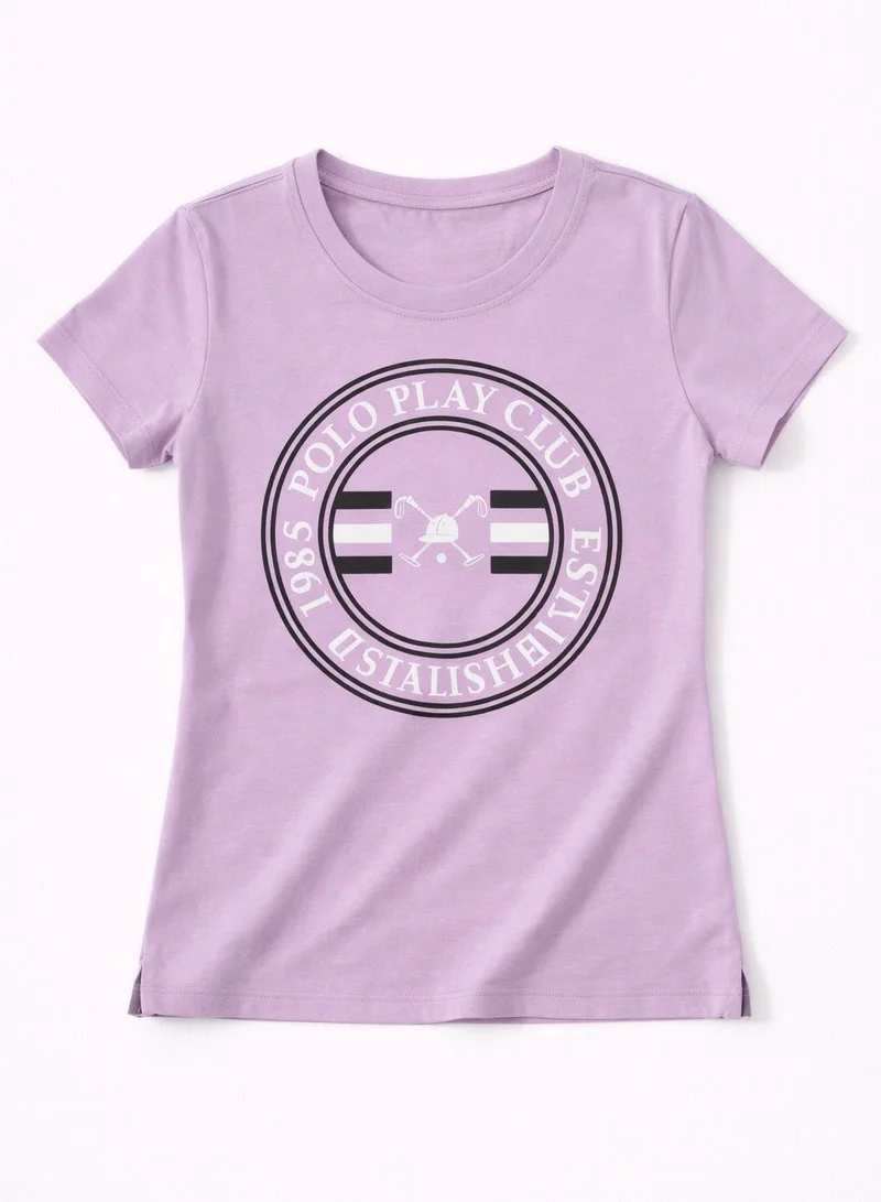 Polo Play Ladies Graphic T-shirt -LILAC