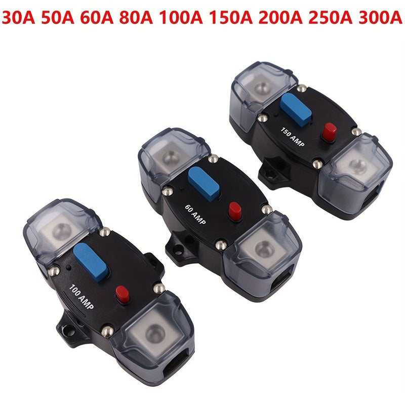 DC 12 48V قاطع دائرة أوتوماتيكي إعادة تعيين 250A نمط AGU حامل فيوز مضخم ستيريو السيارة - Image 1
