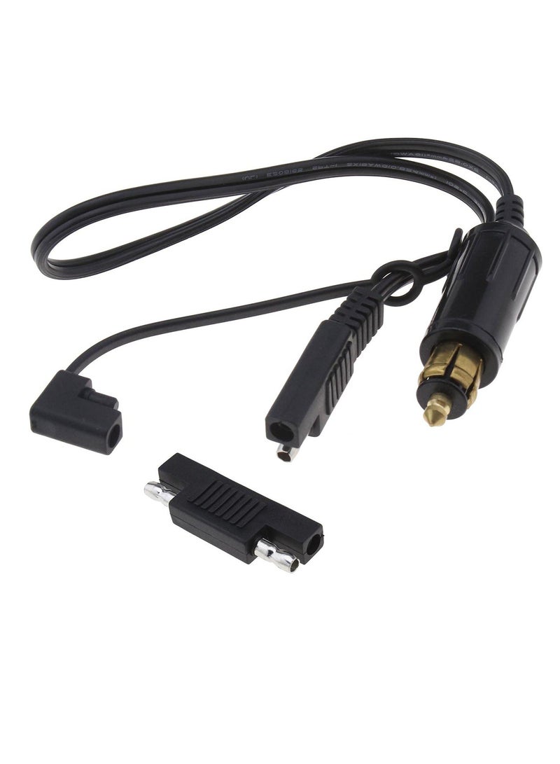 Y&D 12 24V DIN Hella Powerlet Plug to SAE Adapter Connector Compatible BMW Motorcycle with Dust Cap Quick Release and Disconnect New Pure Copper Core  - Image 1