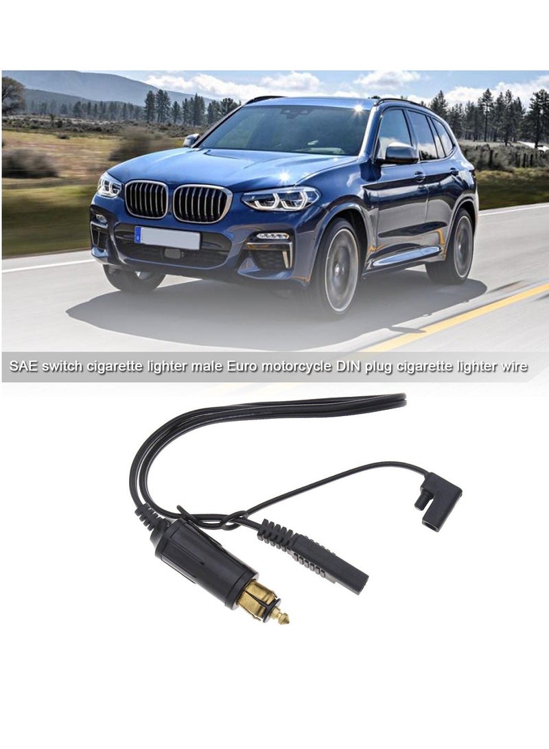 Y&D 12 24V DIN Hella Powerlet Plug to SAE Adapter Connector Compatible BMW Motorcycle with Dust Cap Quick Release and Disconnect New Pure Copper Core  - Image 2