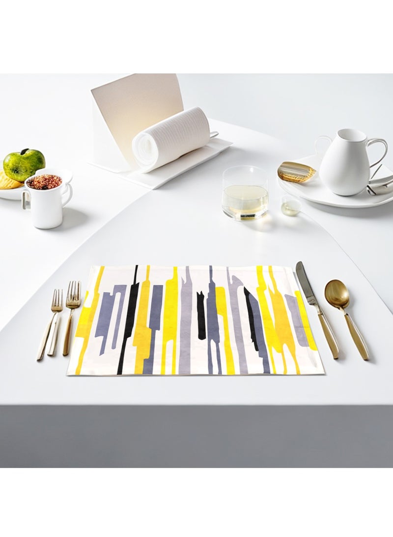 RIZARIES Yellow Grey Black Table Mats