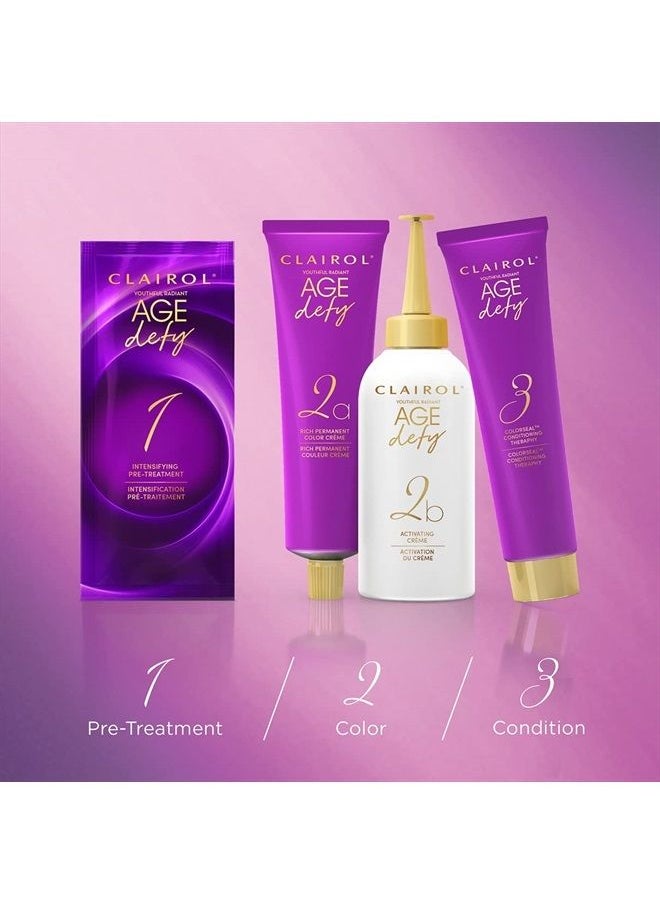 CLAIROL - Age Defy Permanent Hair Dye, 6 Light Brown Hair Color, Pack of 3 - Image 1