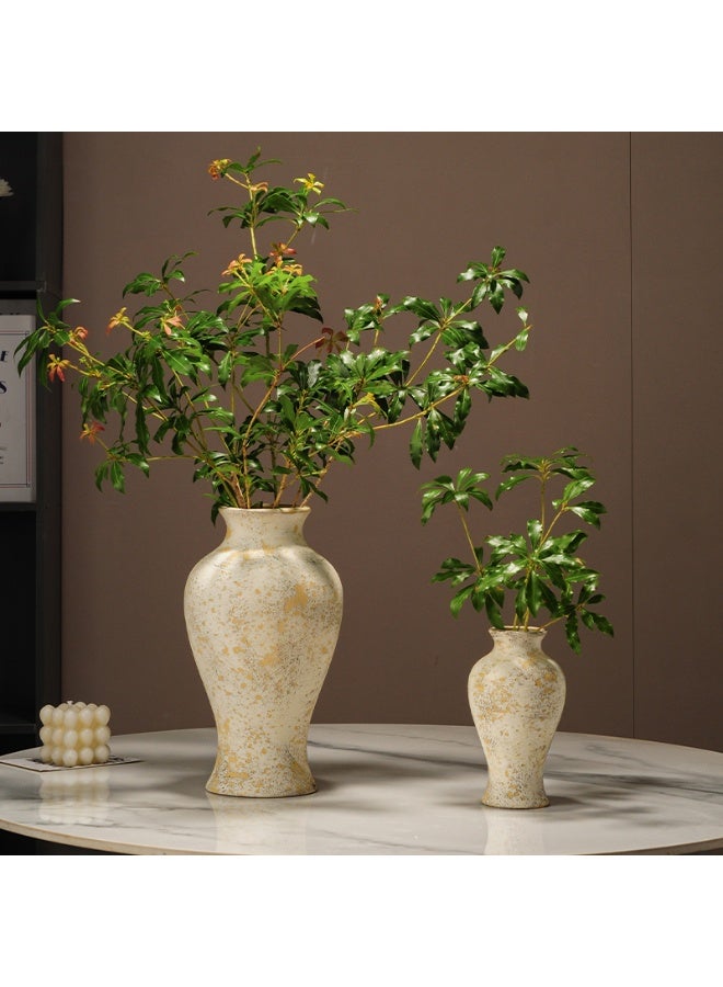 مزهرية سيراميك، على الطراز القديم، مناسبة لتزيين سطح المكتب في غرفة المعيشة، وترتيب الزهور، وفخار المنزل الريفي. - Image 1