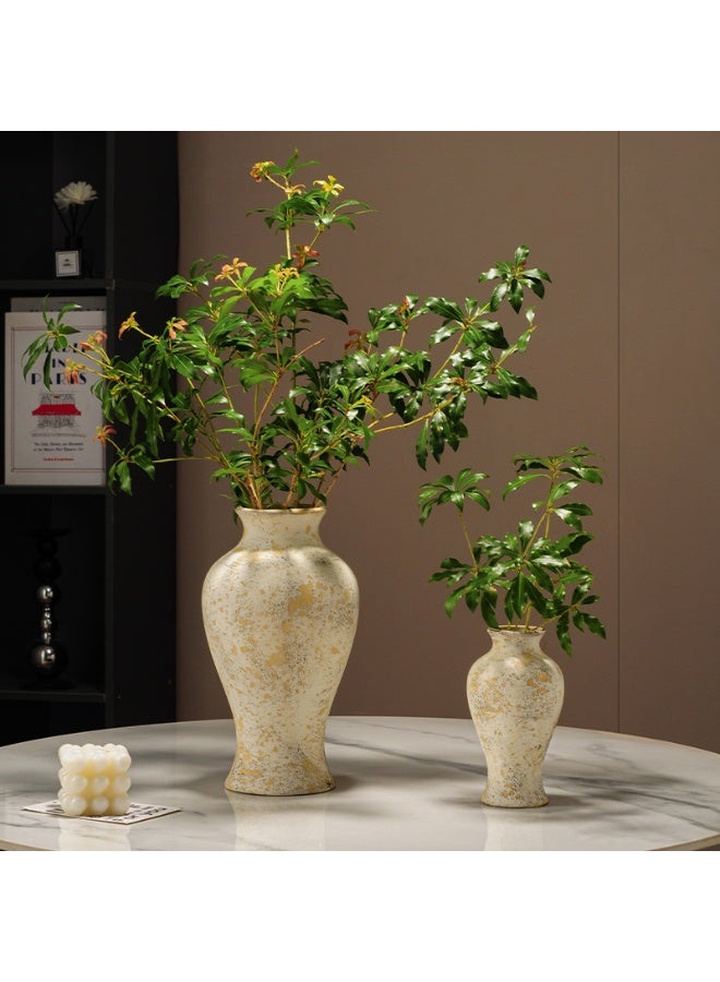 مزهرية سيراميك، على الطراز القديم، مناسبة لتزيين سطح المكتب في غرفة المعيشة، وترتيب الزهور، وفخار المنزل الريفي. - Image 2