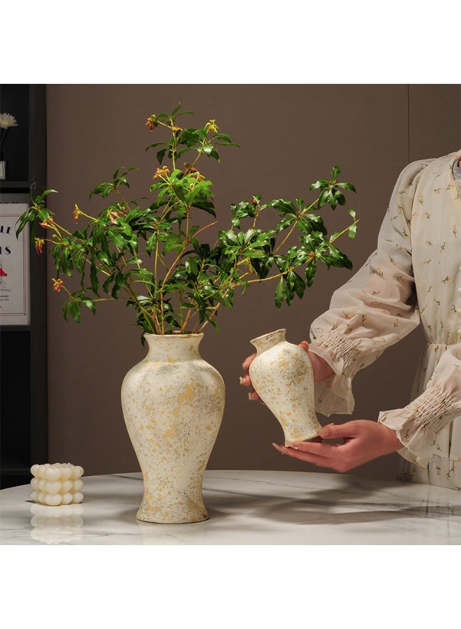 مزهرية سيراميك، على الطراز القديم، مناسبة لتزيين سطح المكتب في غرفة المعيشة، وترتيب الزهور، وفخار المنزل الريفي. - Image 3