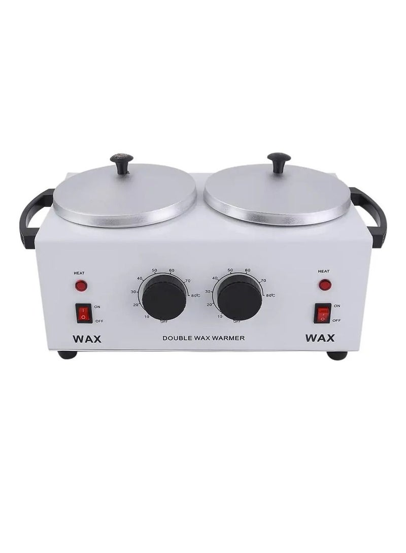 DubaiGallery سخان شمع مزدوج احترافي كهربائي جهاز تسخين الشمع مزدوج ذوبان البارافين معدات الوجه للعناية بالبشرة SPA مجموعة درجة حرارة قابلة للتعديل - Image 2