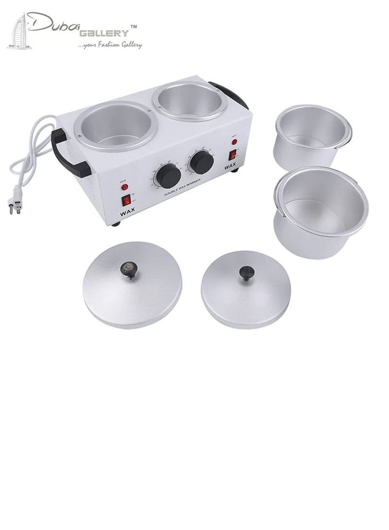 DubaiGallery سخان شمع مزدوج احترافي كهربائي جهاز تسخين الشمع مزدوج ذوبان البارافين معدات الوجه للعناية بالبشرة SPA مجموعة درجة حرارة قابلة للتعديل - Image 1