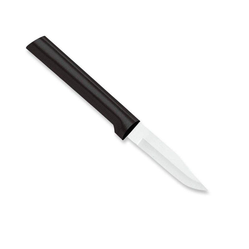 RADA Cutlery Peeling Paring Knife W202 25 Stainless Steel Hollow Ground Blade Made in USA Black Handle