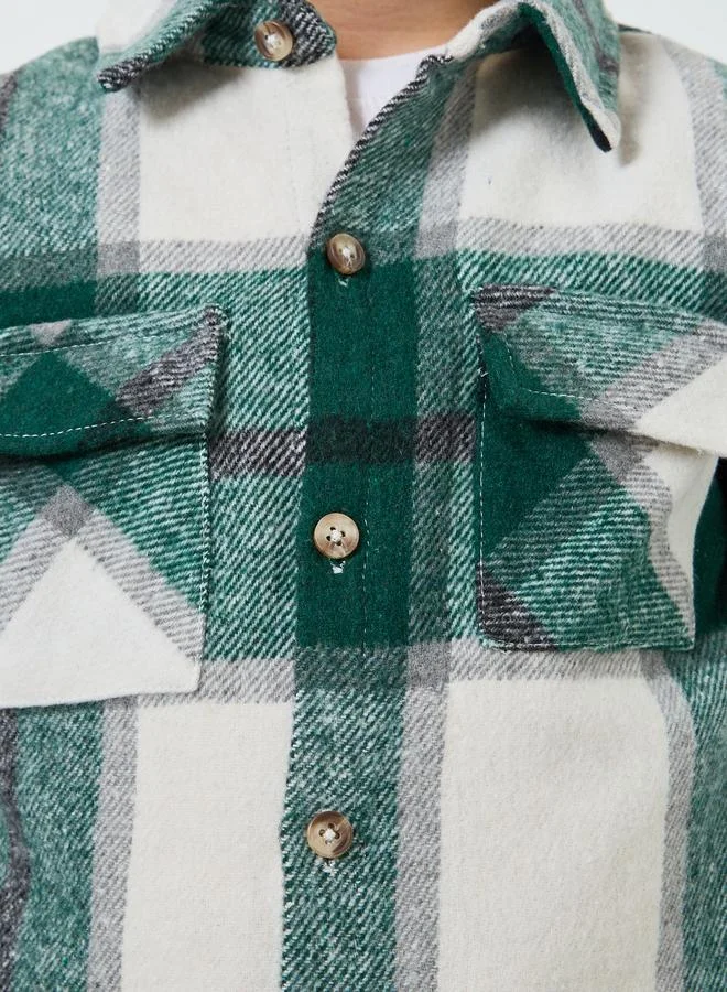 ستايلي جاكيت بنقشة مربعات كاروهات