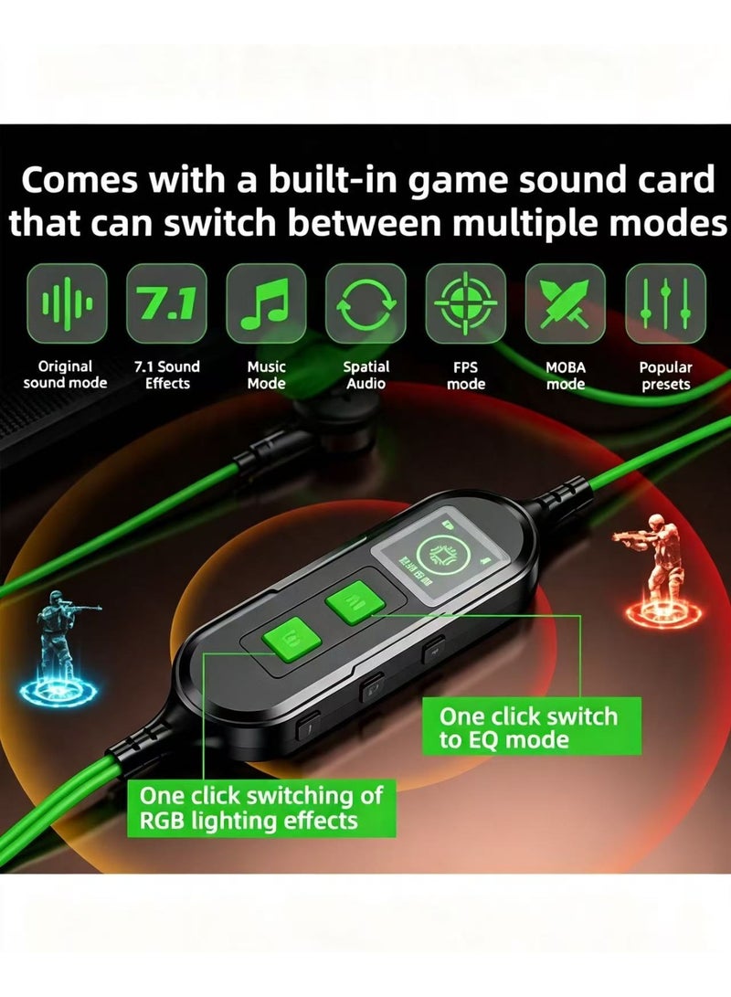 PIVA S6PRO-AR Gaming Headset Type-C RGB Lighting Wired 2-in-1 with PD27W Charging Port with the ability to charge your phone while playing without losing power or having to disconnect the headset. Equipped with a built-in sound card, 3D surround sound to accurately simulate reality while playing. Red color. - Image 3