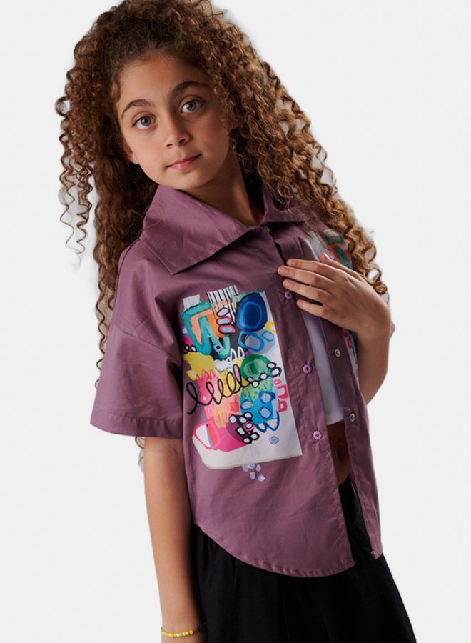 جودي ميني قميص مطبوع ارت - Image 4