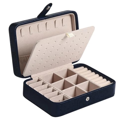 YouBella Jewellery Organisers Gifts Jewellery Box PU Leather Portable Lockable Home Jwell organizer Storage Box Case with Dividers Container for Rings, Earrings, Necklace for girls and women (Black) - Image 1