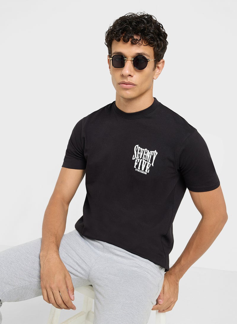 سفنتي فايف بيسيكس تيشيرت مطبوع - Image 1