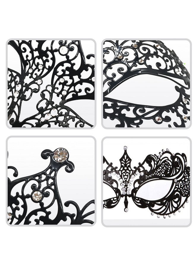 Geek-M Couple's Masquerade Mask Mardi Gras Party Mask for Festival Halloween Costume Ball (Style B) - Image 5