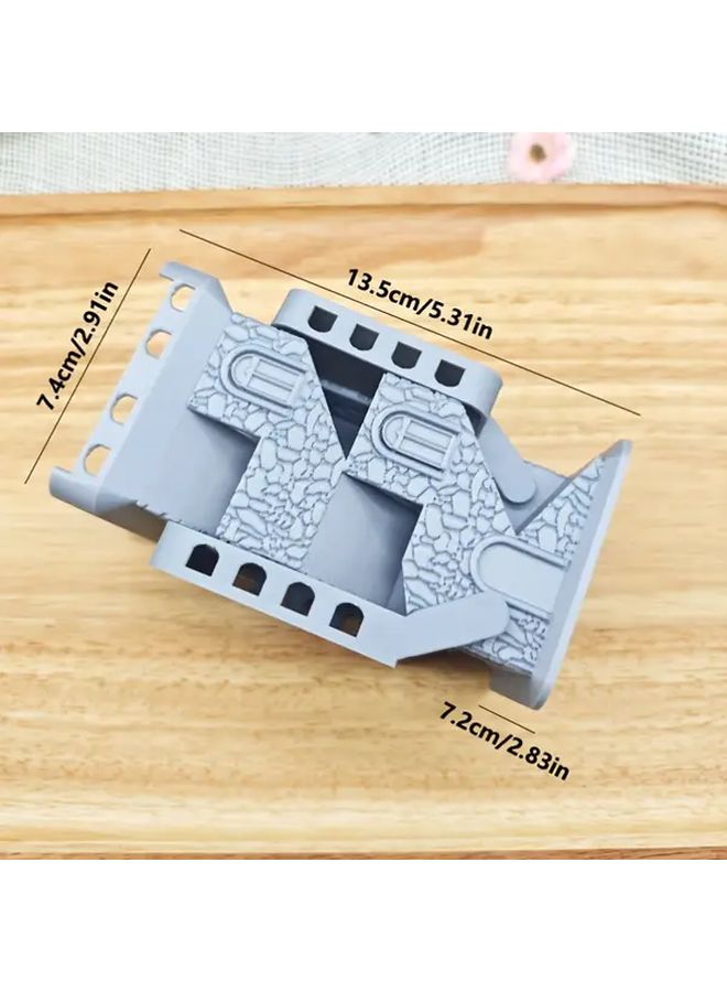 Rock Texture Foldable Dice Tower With Double Tray For Durable DnD Game Accessory - Image 3