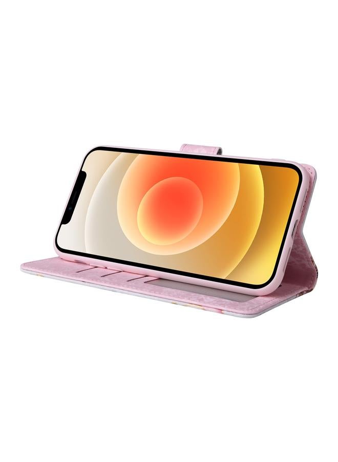 Zaboon Case For iPhone 12 / 12 Pro Bronzing Painting RFID Leather Case - Image 4