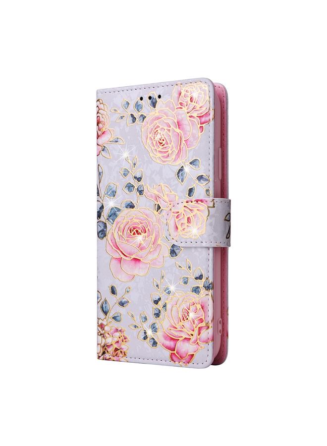 Zaboon Case For iPhone 12 / 12 Pro Bronzing Painting RFID Leather Case - Image 2