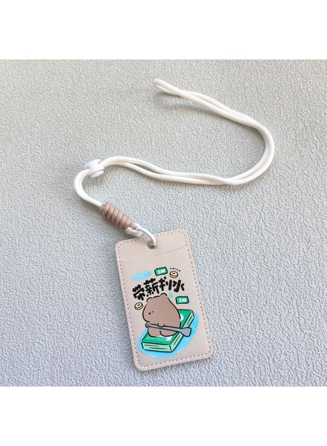 NIBEMINENT 1 - Piece PU Kpop Photo Card Holder Pendant Key Chain ID Badge Holder ID Card Holder Photo Card Protector for School ID Office ID Access Card for Women Girls