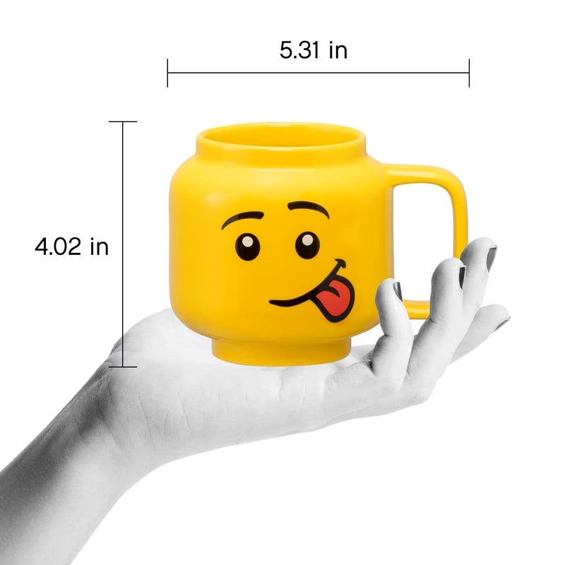 Room Copenhagen LEGO Ceramic Mug, Silly Boy Face, Large, 17.9 Fl. Oz. (530 mL) - Image 3