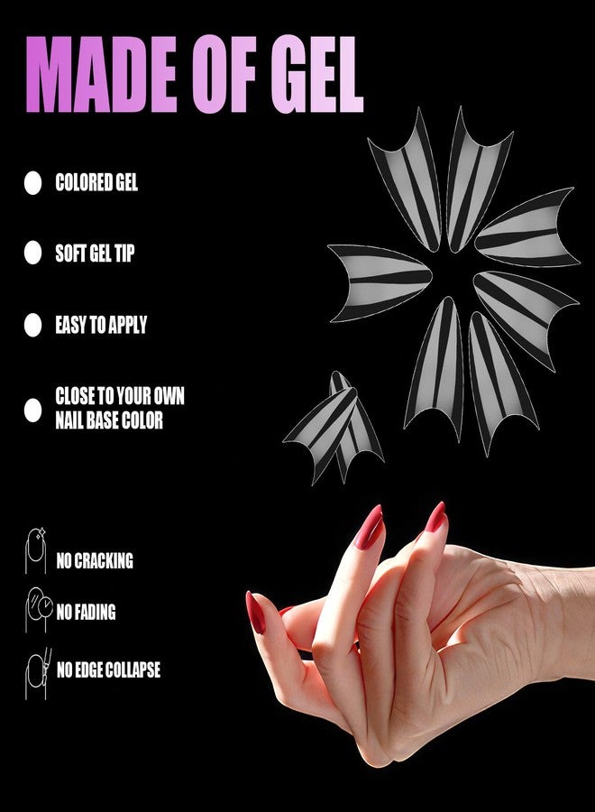 simarro 500 Pcs Short Nail Tips, Almond Half Cover Nail Tips Nail Extensions Transparent Gel Nails for Nail Technicians, Beginners DIY Practice Art Design at Home - Image 3