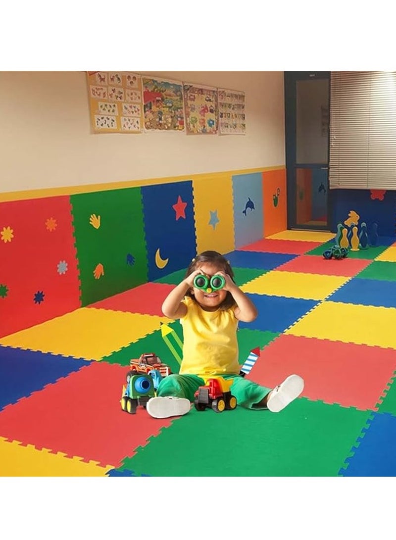 12 حزمة لغز أرضية حصيرة ، 60 × 60 سم إيفا رغوة أرضية Playmats مع سمك 2.5 سم ، الألعاب للأطفال حماية الأرضيات ممارسة حصيرة ، للرياضات المنزلية ، معدات التمرين ، تمرين اليوغا ، صالات الألعاب الرياضية للأطفال واللعب للأطفال (12 جهاز كمبيوتر شخصي ، 6 أصفر + 6 أرجواني) - Image 3