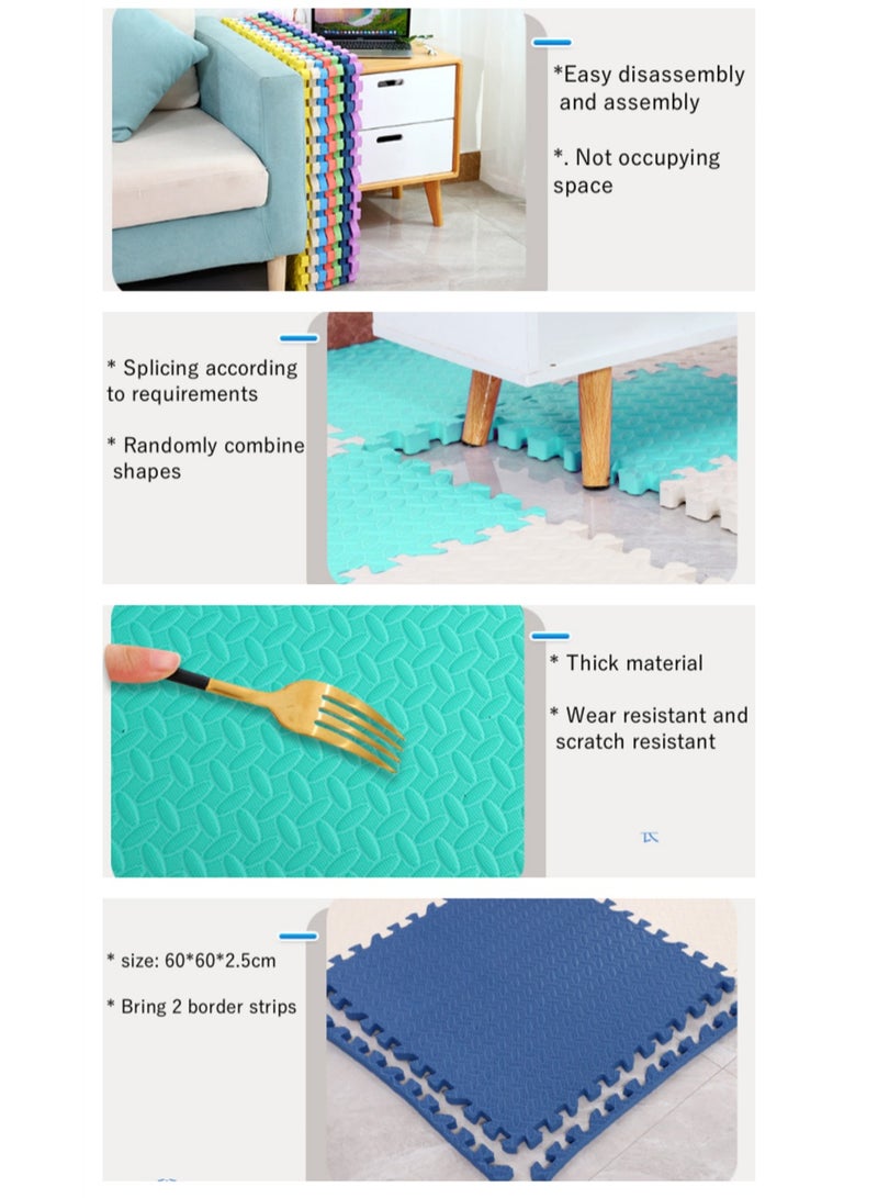 12 حزمة لغز أرضية حصيرة ، 60 × 60 سم إيفا رغوة أرضية Playmats مع سمك 2.5 سم ، الألعاب للأطفال حماية الأرضيات ممارسة حصيرة ، للرياضات المنزلية ، معدات التمرين ، تمرين اليوغا ، صالات الألعاب الرياضية للأطفال واللعب للأطفال (12 جهاز كمبيوتر شخصي ، 6 أصفر + 6 أرجواني) - Image 5