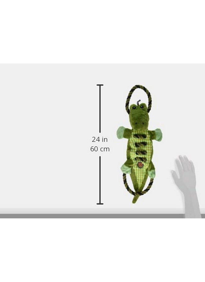 اوتورد هاوند لعبة شد الكلاب التفاعلية المحشوة ذات الصرير من Outward Hound من Charming Pet Ropes-A-Go-Go Gator  - Image 3