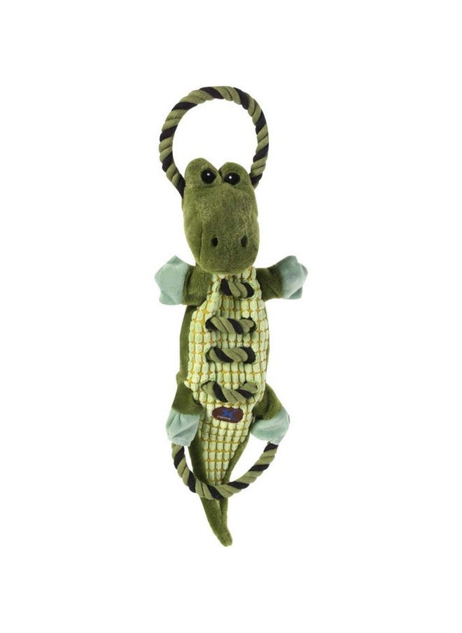 اوتورد هاوند لعبة شد الكلاب التفاعلية المحشوة ذات الصرير من Outward Hound من Charming Pet Ropes-A-Go-Go Gator  - Image 1