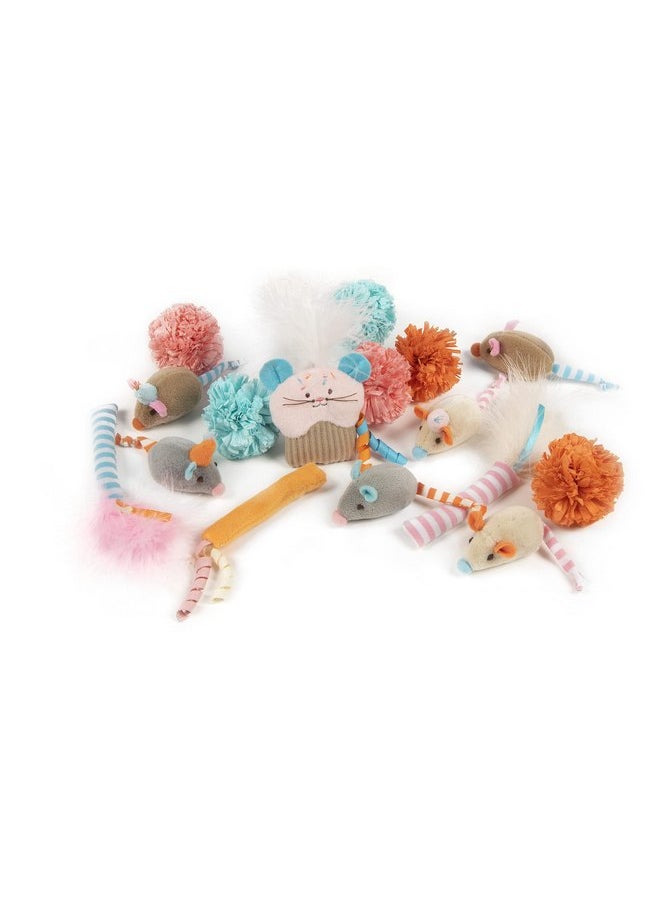 SmartyKat - SmartyKat (16 Set Bundle Birthday Bash Variety Pack Catnip Cat Toys - Multi Color, Set of 16 - Image 1