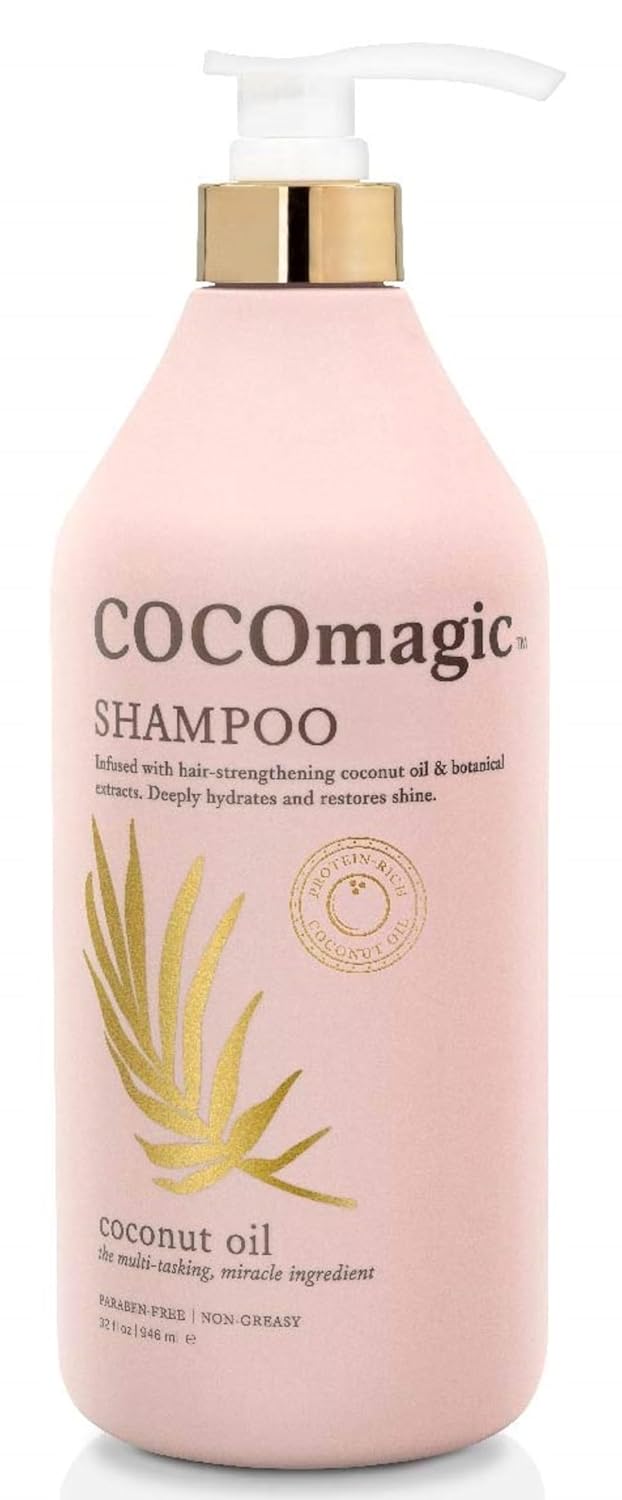 CocoMagic Nourishing Shampoo  Coconut Oil and Botanical Extracts  Strengthen Restore Softness and Shine  Paraben Free Cruelty Free Made in USA 32 oz
