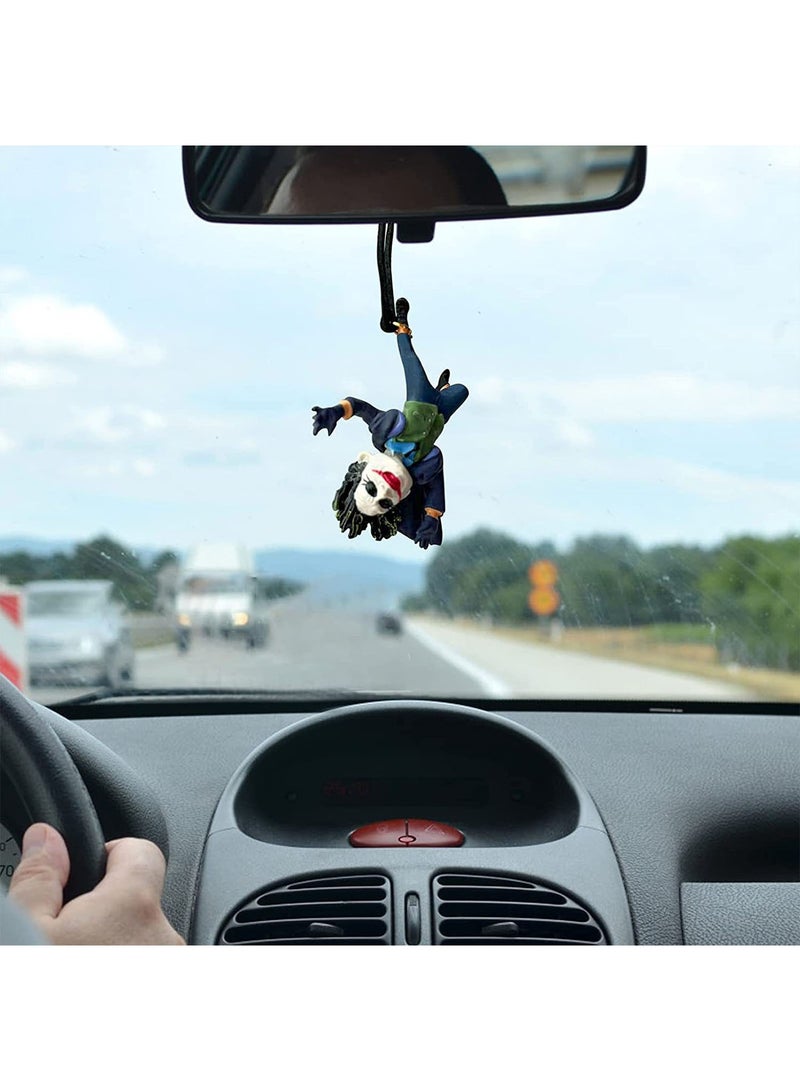 Clown Car Pendant Interior Rearview Mirrors Charms Hanging Ornament, Rear View Mirror Hanging Accessories, Funny Accessories for Office Home Hanging, Micro Landscape Decor, Birthday Romantic Gift - Image 3