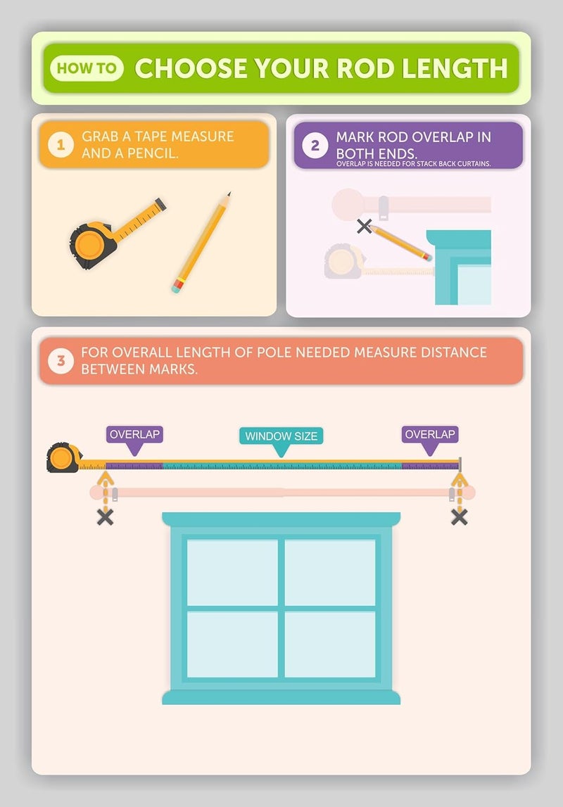 Ivilon Side Window Short Curtain Rod - End Cap Style Design 1 Inch Pole. 16 to 28 Inch Color Warm Gold - Image 5