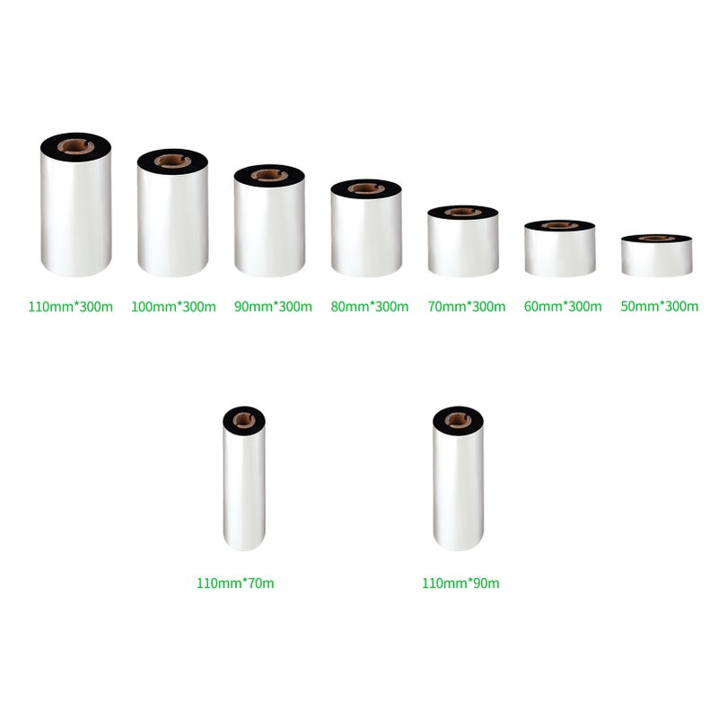 Thermal Transfer Ribbon Manufacturers Supply Barcode Printer Ribbon Wax& Resin Mixture Material Printer Ribbon Scratch 1Inch Core 100mm*300m - Image 4
