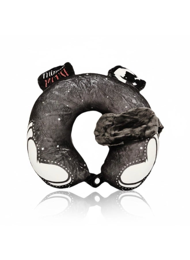 وسائد رقبة طبية مستوردة مع غطاء للعين وحشوة فايبرعالية الكثافة لدعم الرأس أثناء السفر والجلوس AH - Image 1