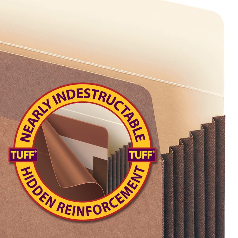 Smead TUFFÂ® File Pocket, Straight-Cut Tab, 7" Expansion, Letter Size, Redrope, 5 per Box (73395) - Image 3