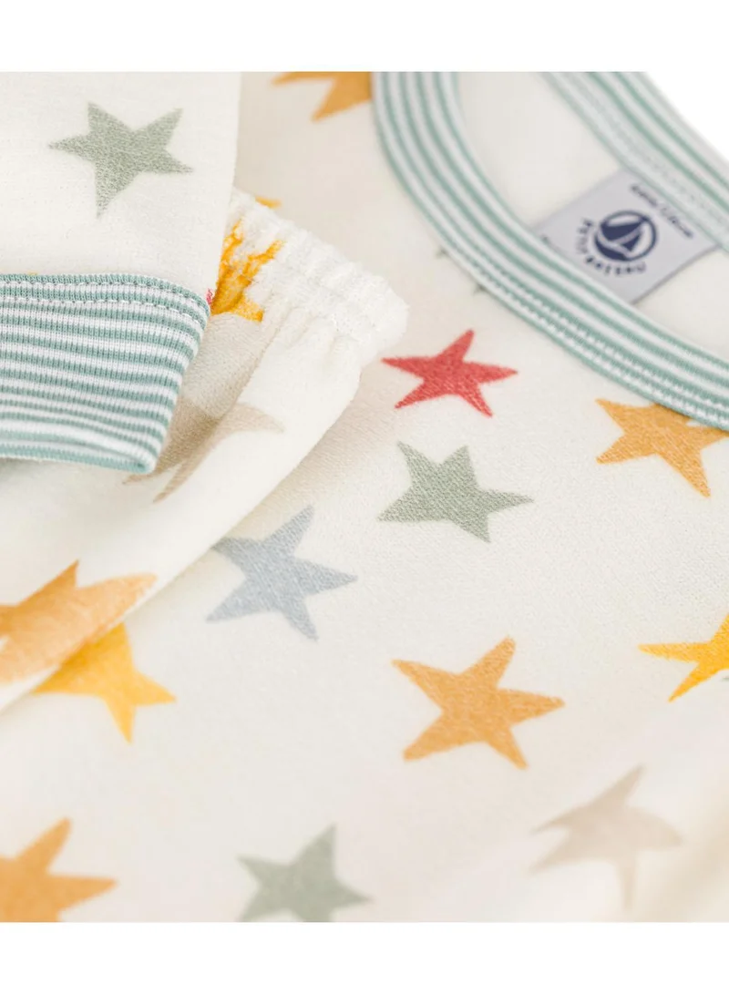 بيتي باتو Children's star print velour pyjamas.