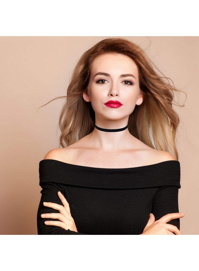 AnalysisyLove Classic Black Velvet Choker Necklace for Women, Valentines Birthday Gifts, Halloween Cosplay Jewelry - Image 2