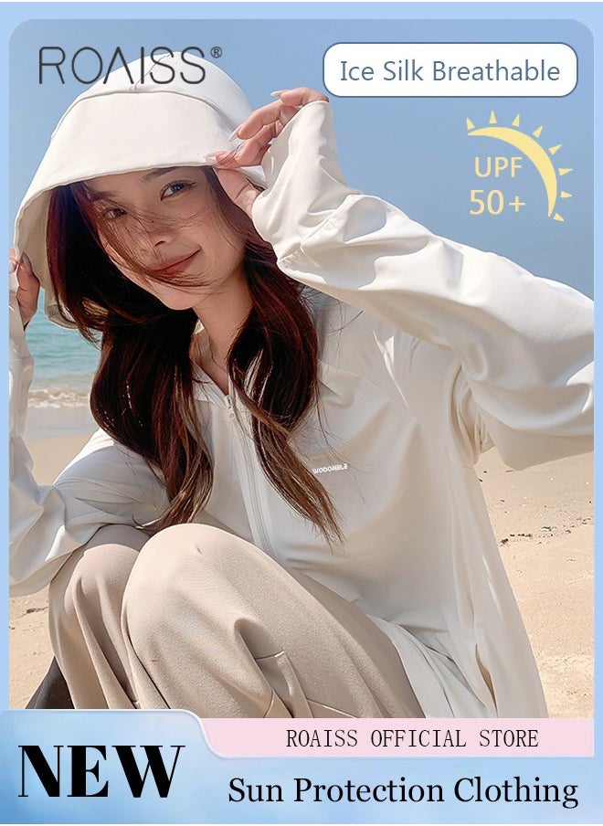 Ice Silk Sun Protection Shirt UPF 50 Lightweight Breathable Women UVResistant Top - pzsku/Z64296BF66CF3BD1263DEZ/45/_/1722654495/c010f4a5-1438-4cc7-9c61-e2e43b9003bf