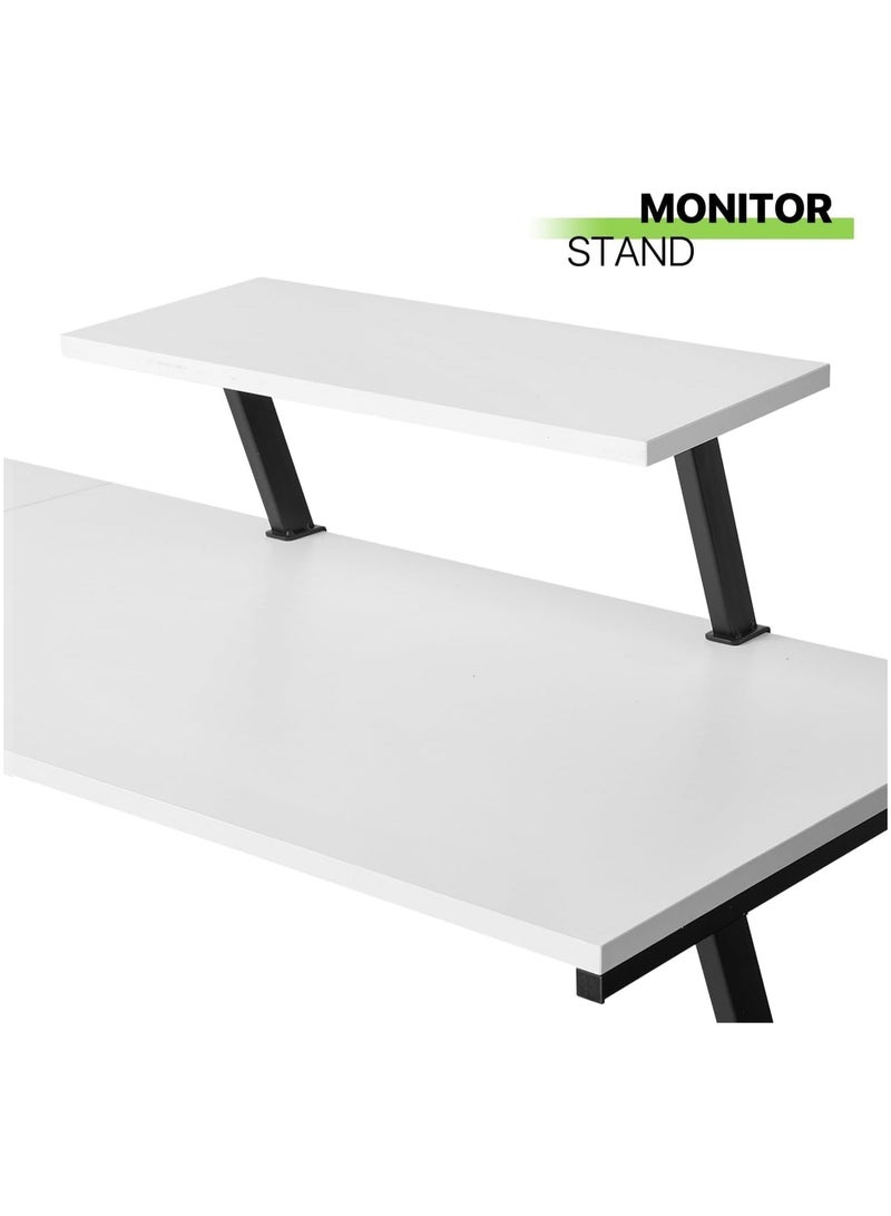 ACPLAY Gaming Table, Gaming Desk, Home Office Table, L-shaped Computer Desk of High Quality and Easy to Install - Image 4