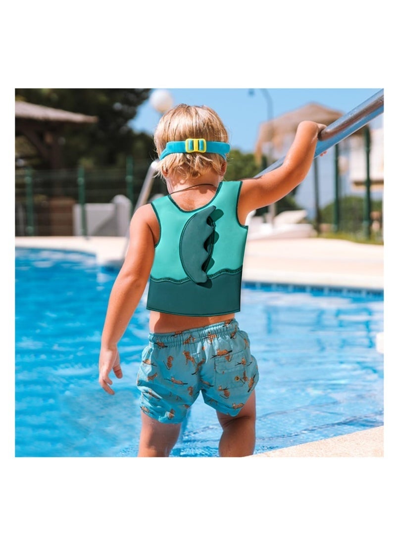 OR MENG Kids Swimming Vest Adjustable Buoyancy Float Jacket, Swimming Training Aid Children Buoyancy Aid Swim Assistance, Green - Image 4