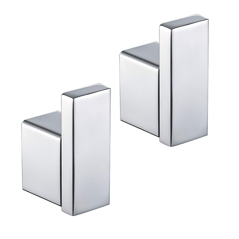 Turs Single Towel/Robe Hook Clothes Hook for Bathroom Kitchen Garage Heavy Duty Stylish Hotel SUS 304 Stainless Steel Wall Mount, Polished Finish, N1001P - Image 1