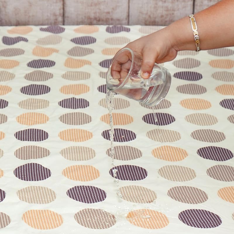 innovative edge Waterproof Bed Protector for King Size Bed - Stain & Liquid Proof Mattress Cover - Ideal for Kids & Bedwetting - Secure Fitted Style Protector - No Extra Bedsheet Required - Brown Polka dot - Image 4